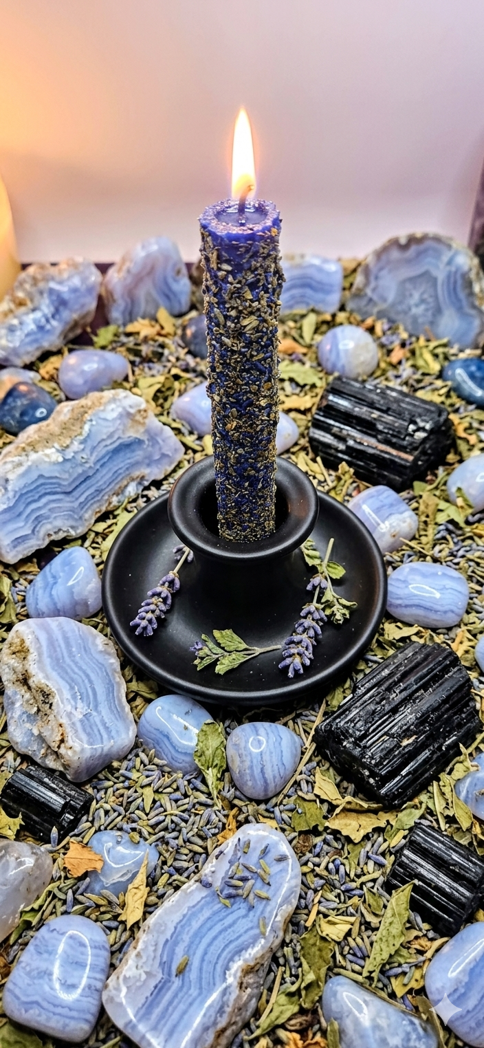 Honeycomb beeswax candle for anxiety relief and calm