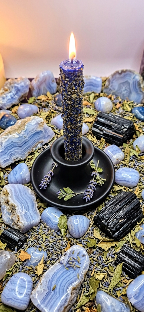 Honeycomb beeswax candle for anxiety relief and calm