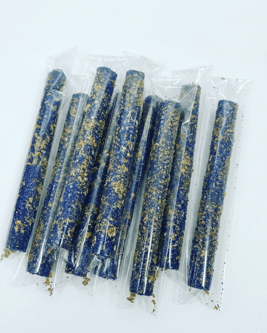 Honeycomb beeswax candle with calming herbs for anxiety relief