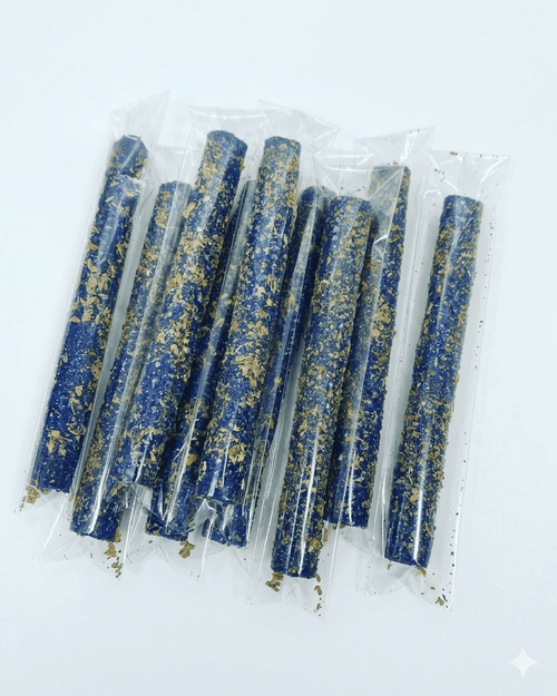 Honeycomb beeswax candle with calming herbs for anxiety relief