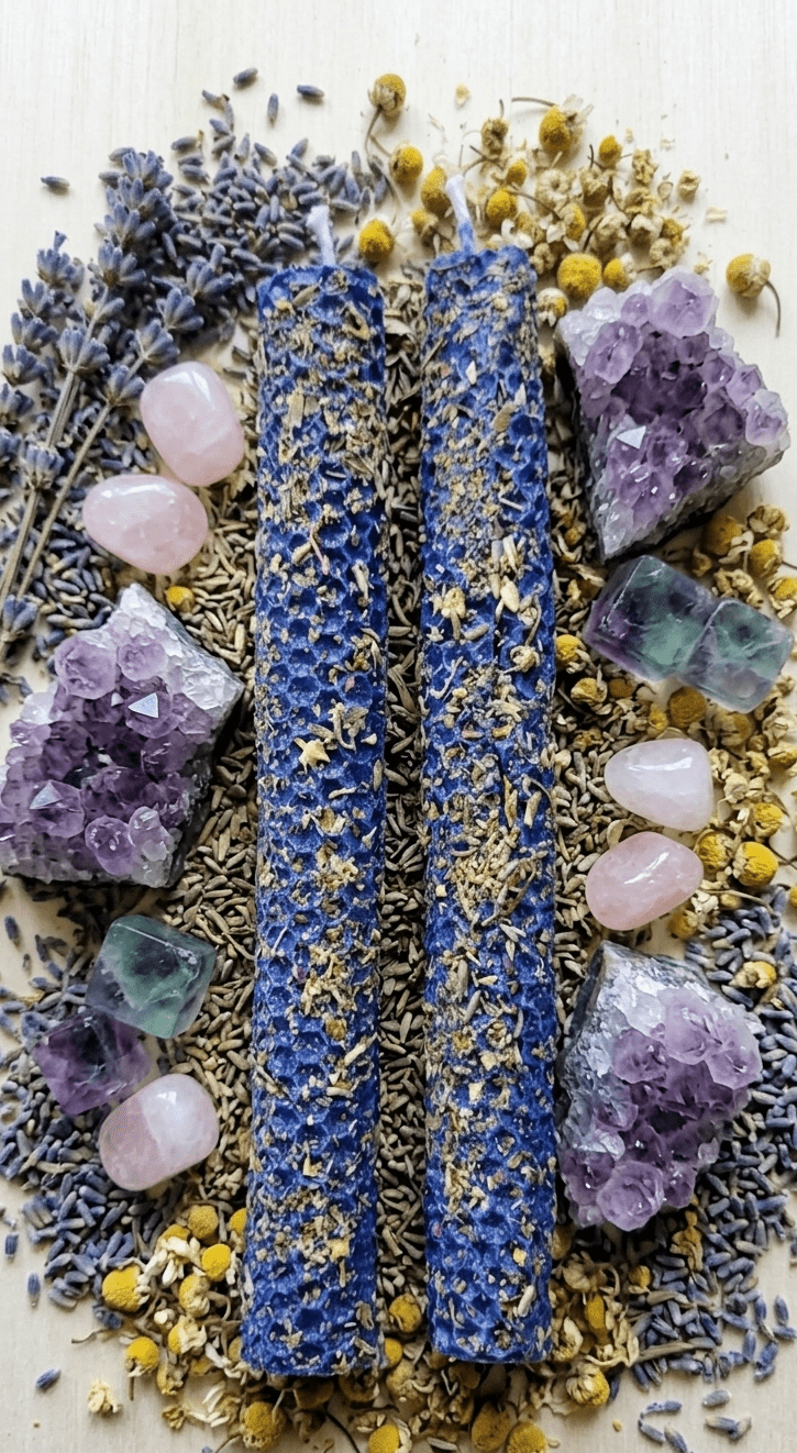 (2) Beeswax Honeycomb Anxiety Relief Candles