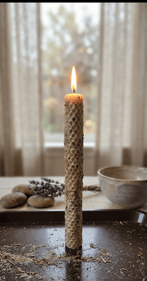 (2) Beeswax Honeycomb Cleansing & Protection Candles