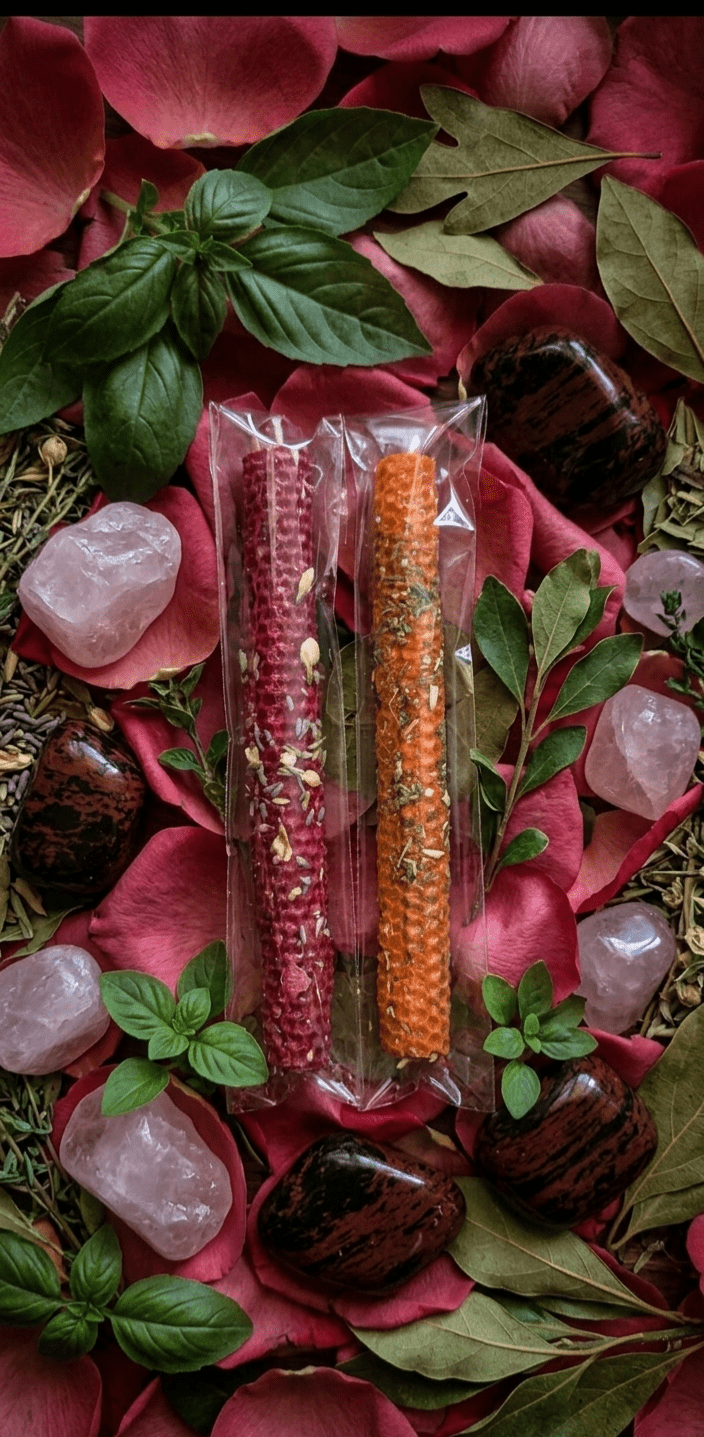 2 beeswax candles to open your roads to love and new connections