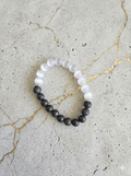 Protection shungite and selenite gemstone bracelets